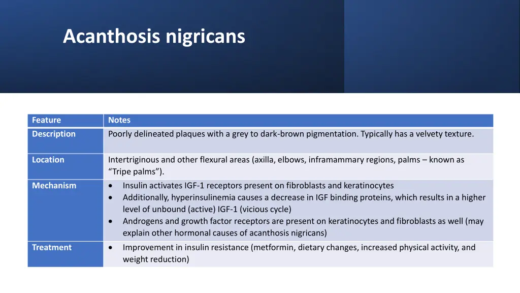 acanthosis nigricans