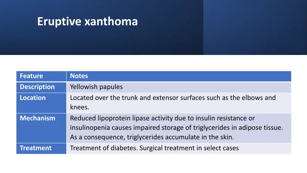 eruptive xanthoma