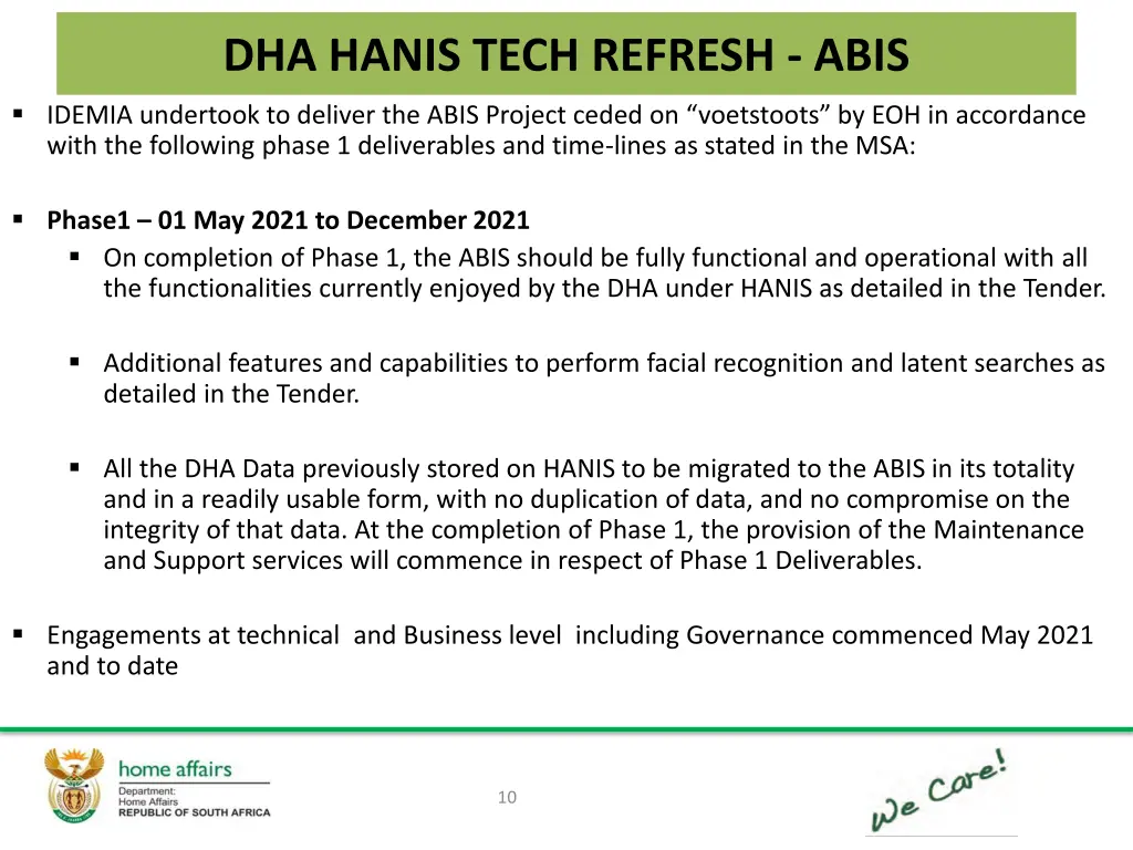 dha hanis tech refresh abis