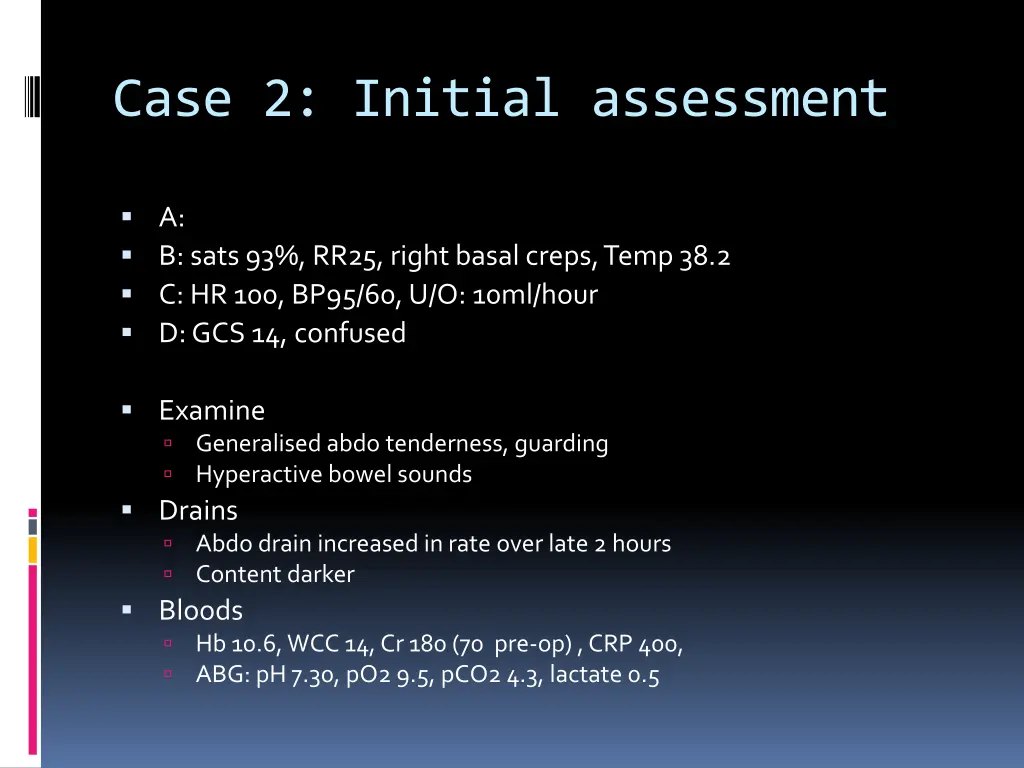 case 2 initial assessment