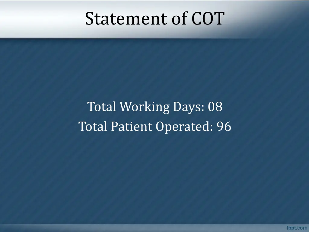 statement of cot