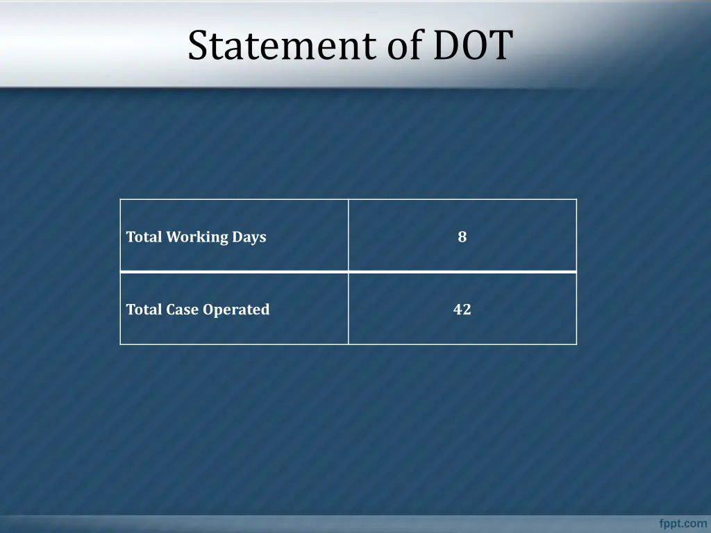 statement of dot