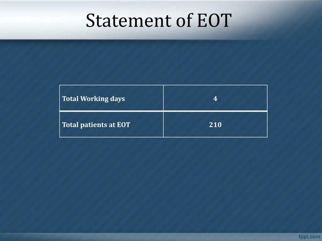 statement of eot