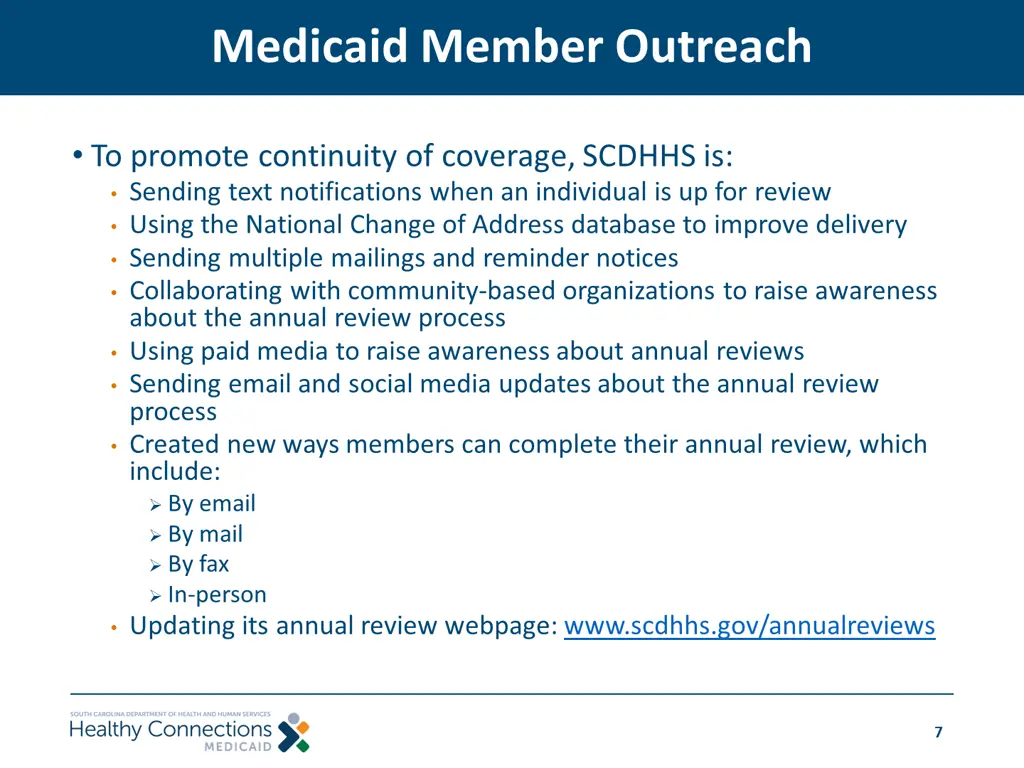 medicaid member outreach