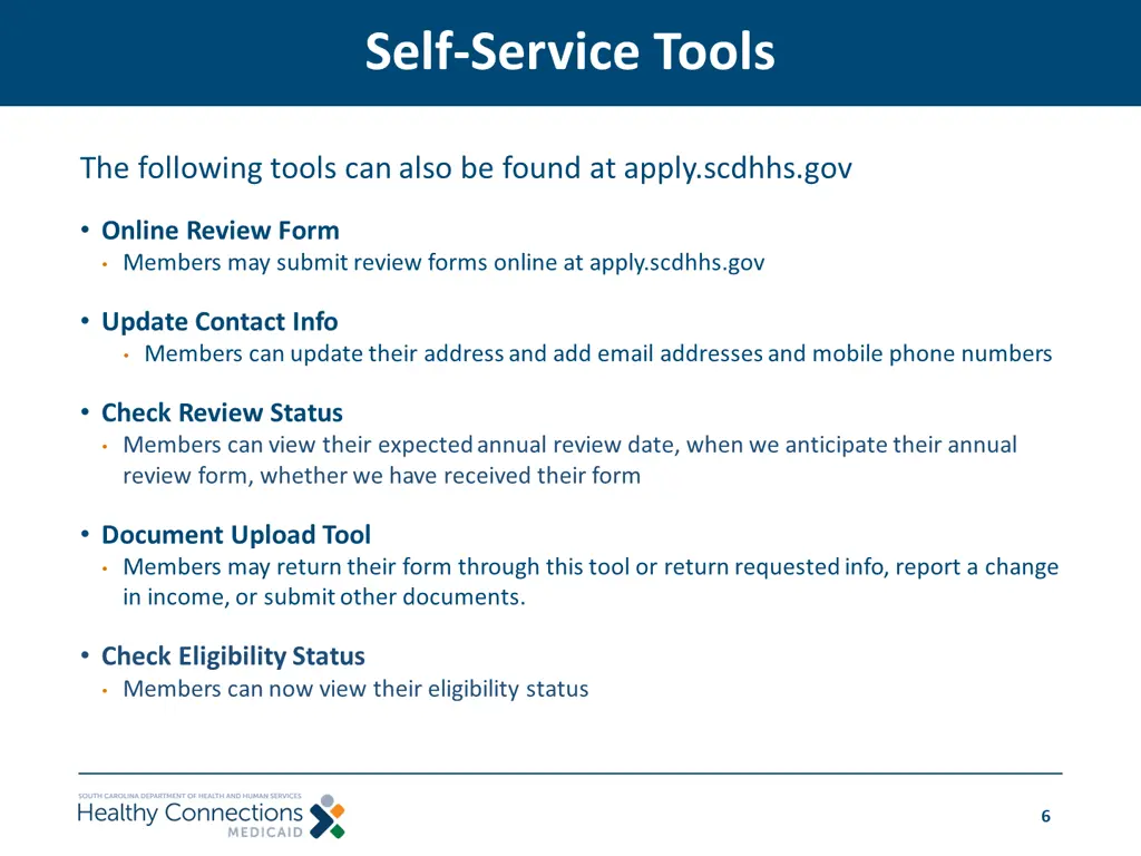 self service tools