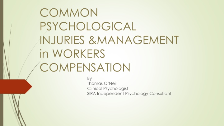 common psychological injuries management