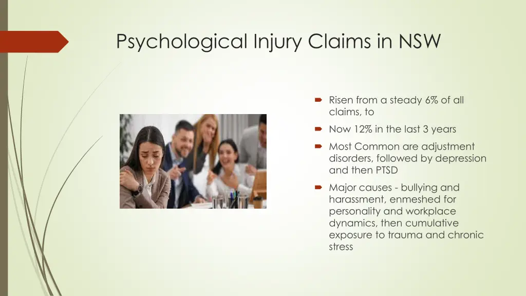psychological injury claims in nsw