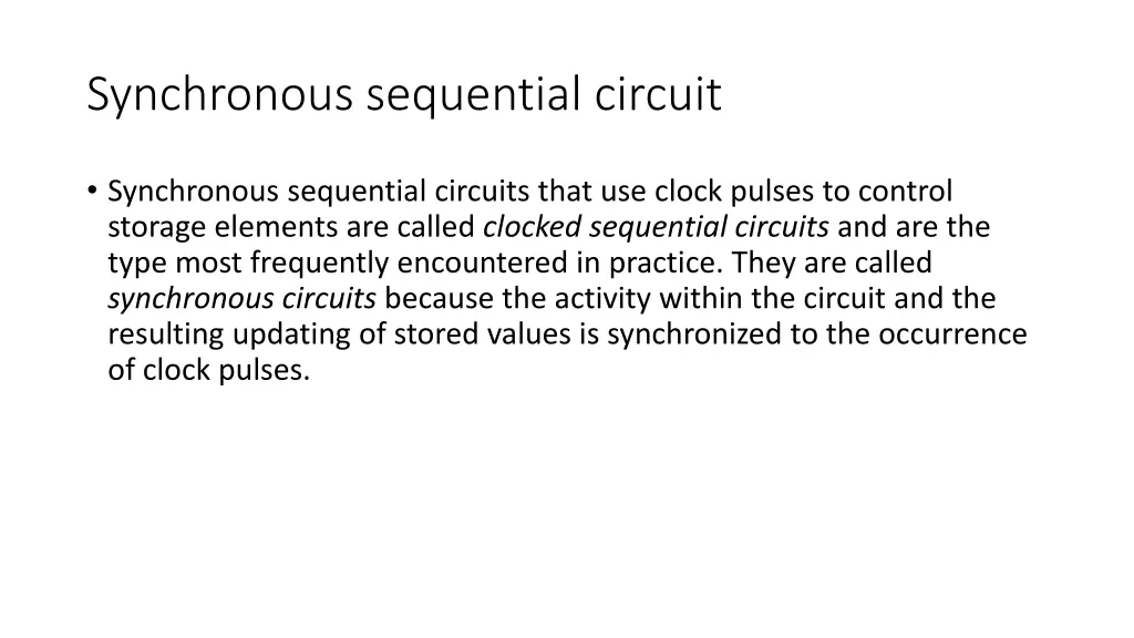 synchronous sequential circuit 1