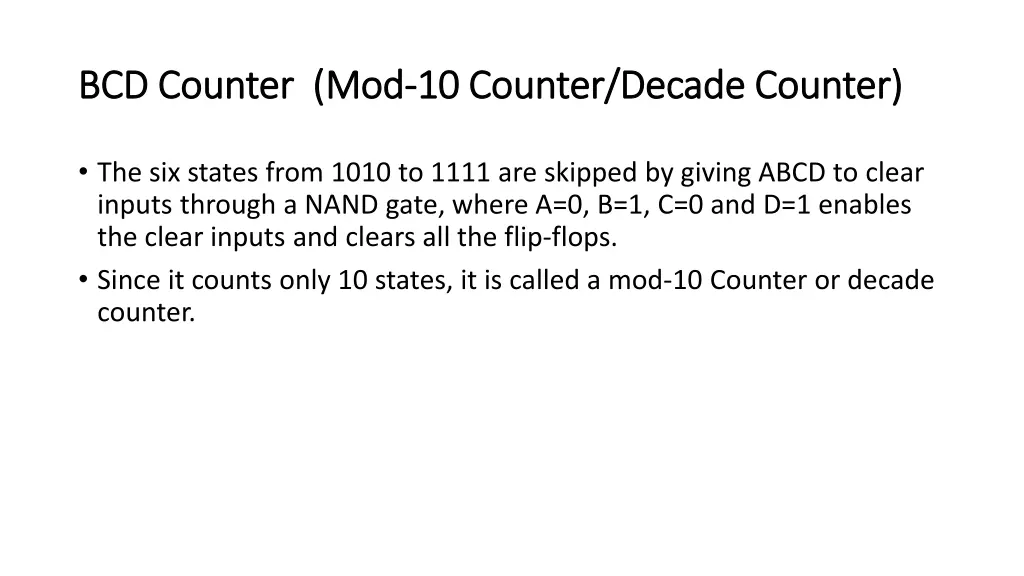 bcd counter mod bcd counter mod 10 counter decade 1