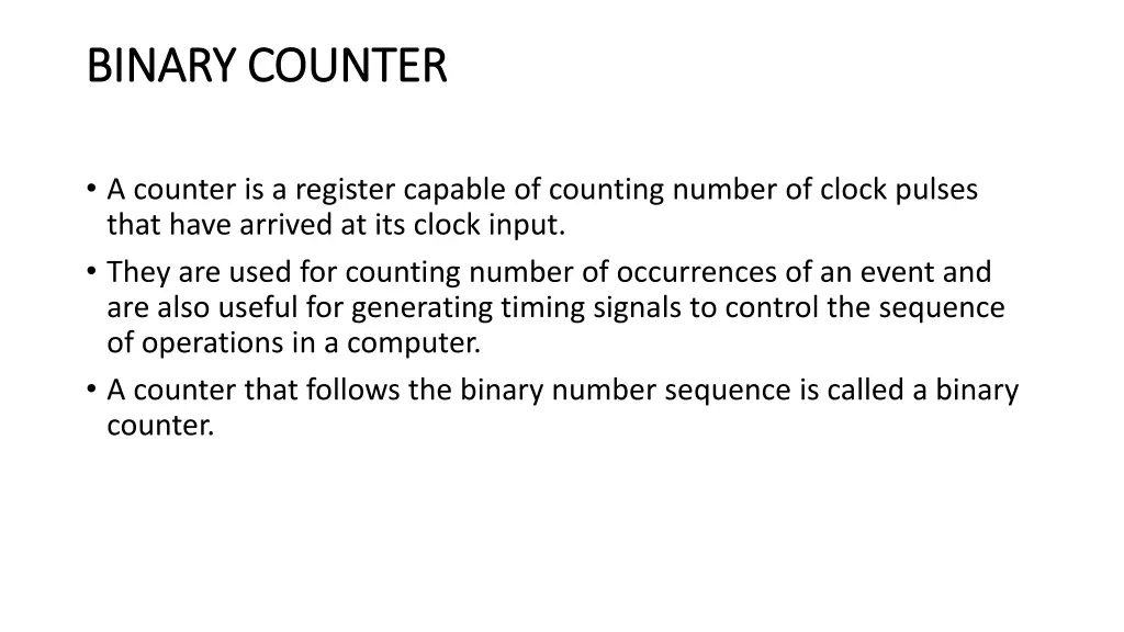 binary counter binary counter