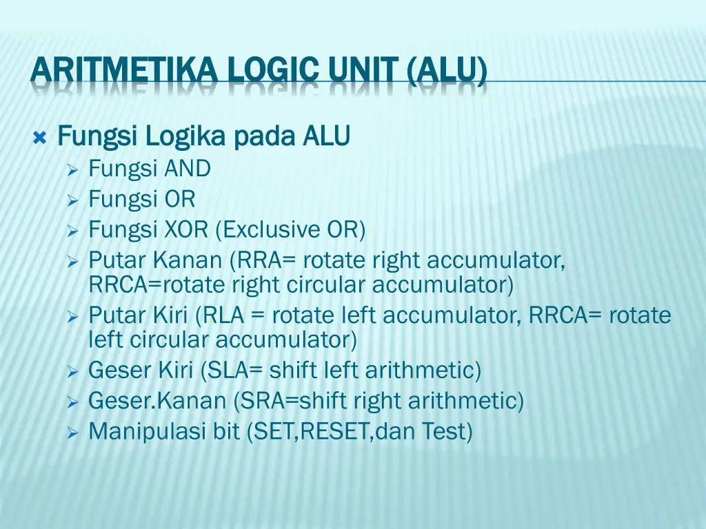 aritmetika logic unit alu aritmetika logic unit 2