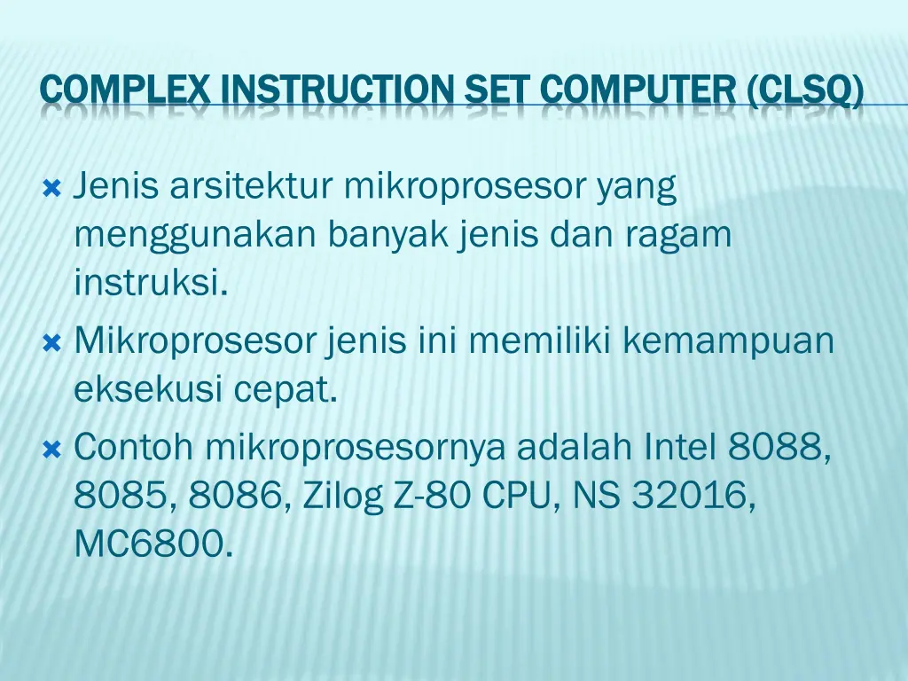 complex instruction set computer cl complex