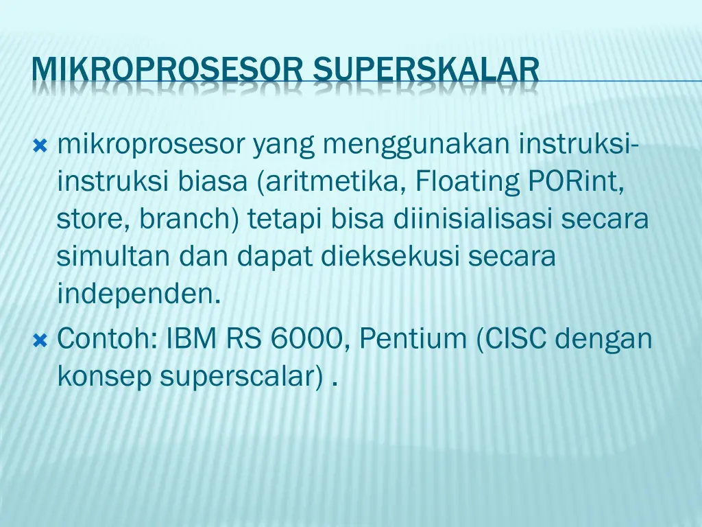 mikroprosesor superskalar