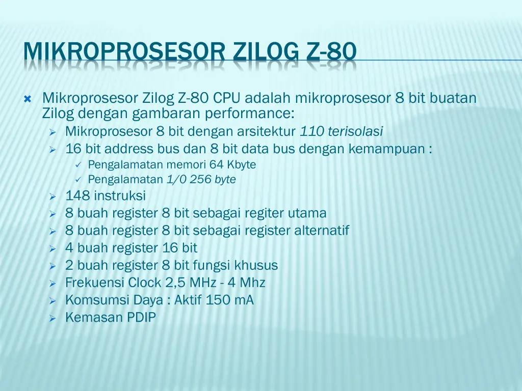 mikroprosesor zilog z 80