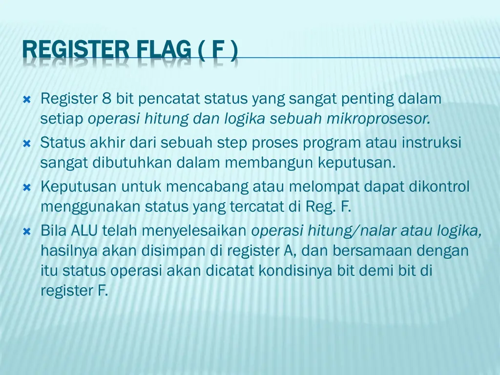 register flag f register flag f