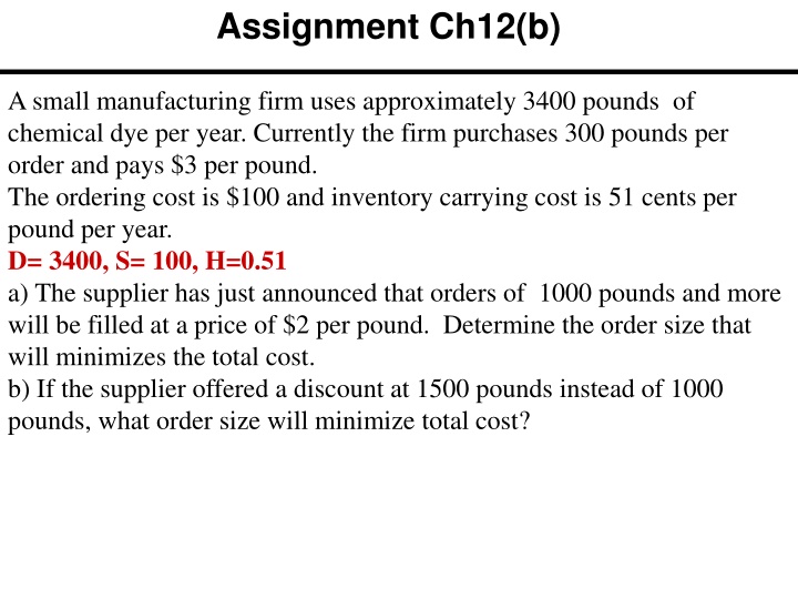 assignment ch12 b