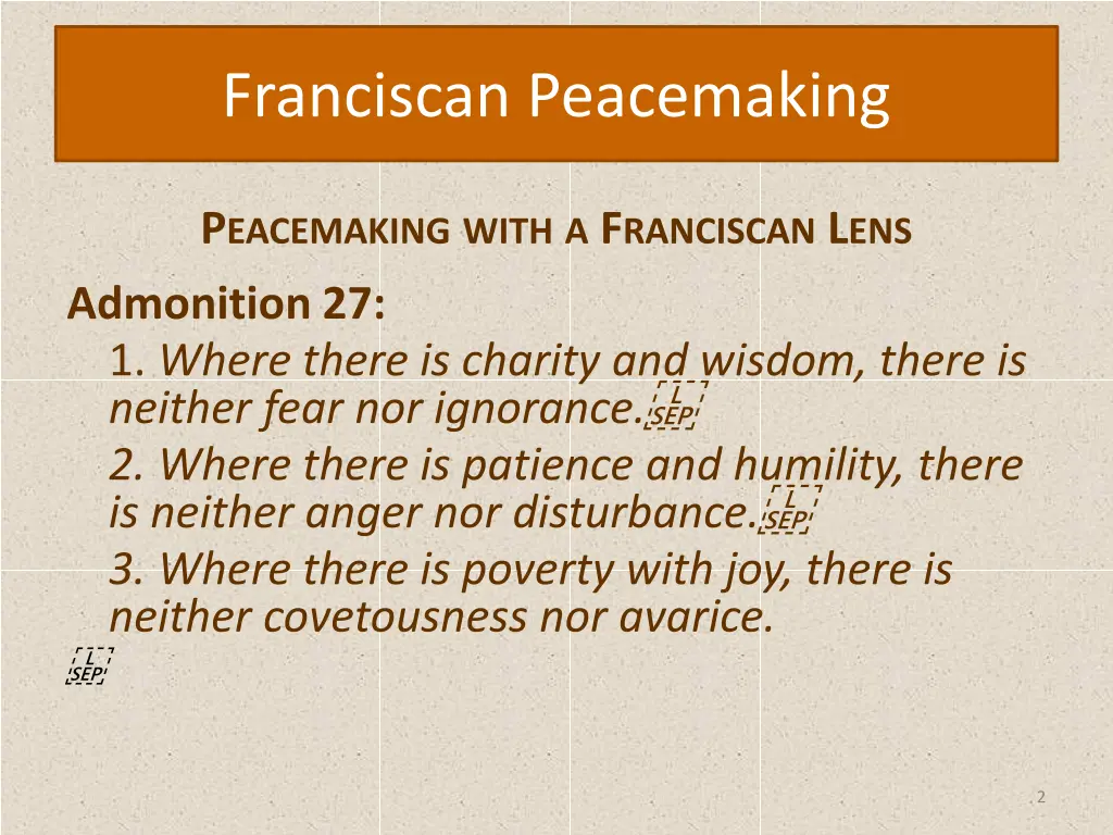 franciscan peacemaking 1