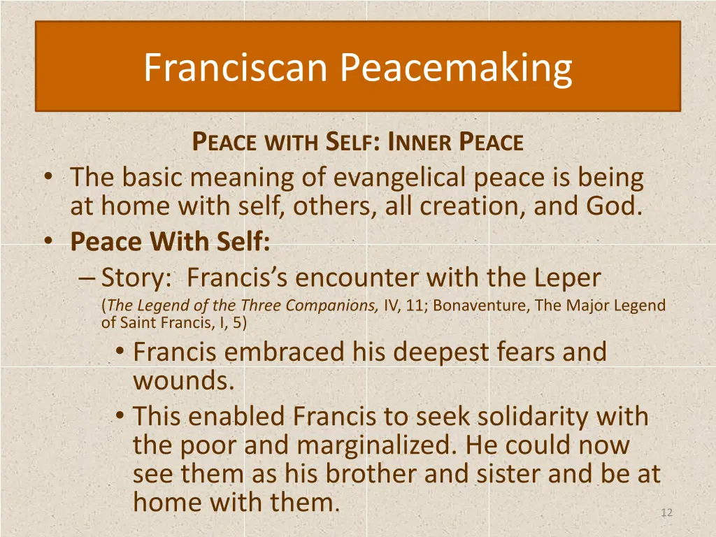 franciscan peacemaking 11