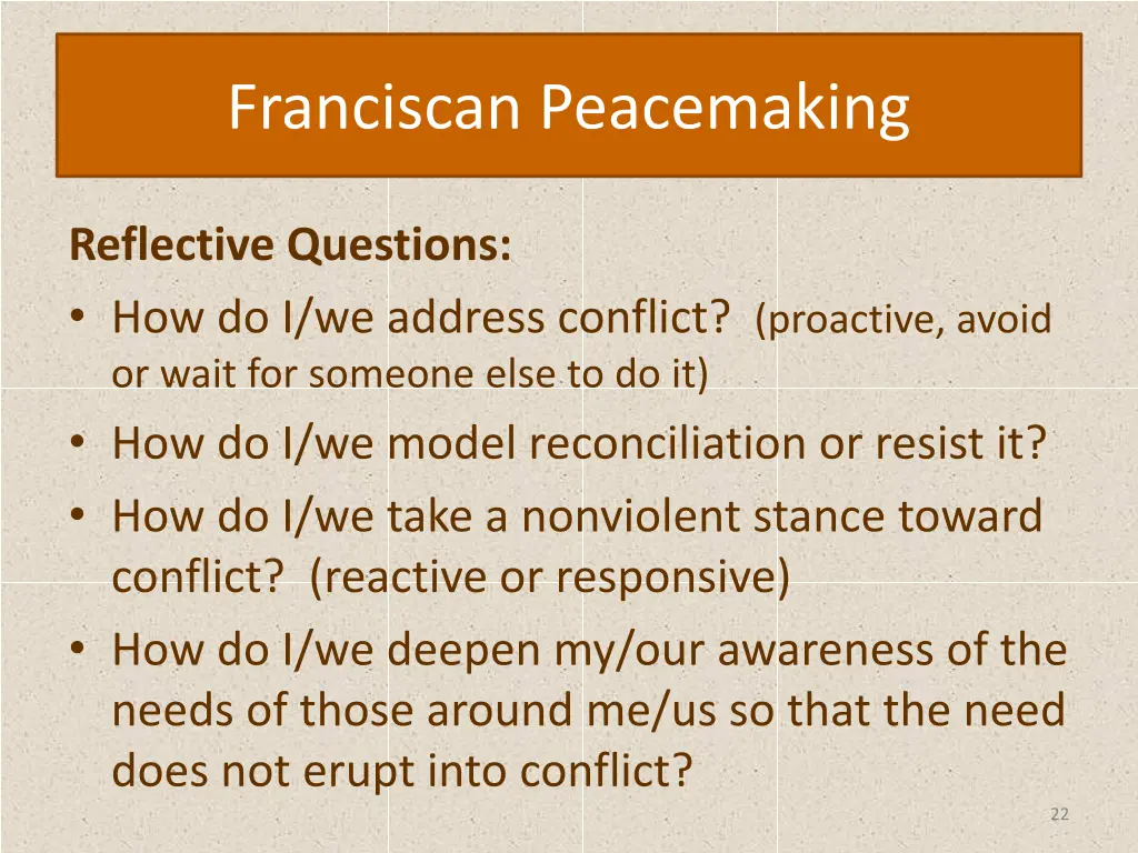 franciscan peacemaking 21