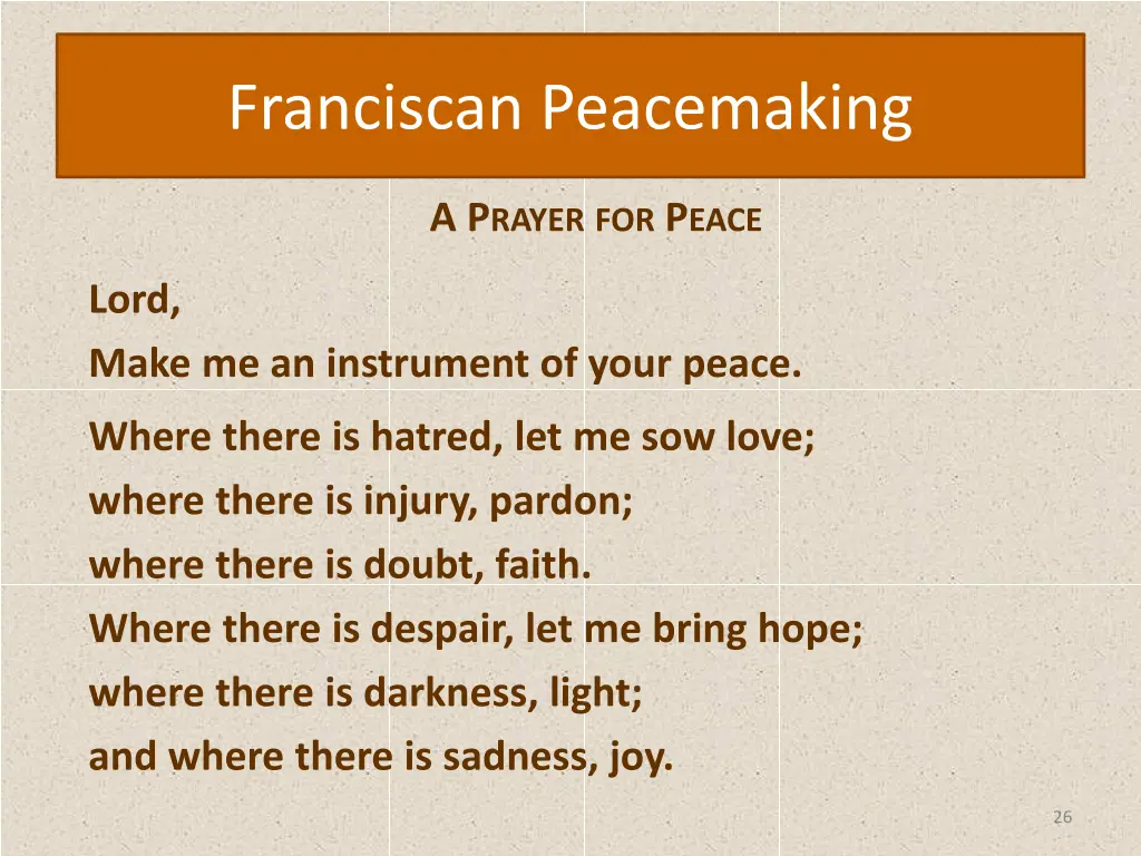 franciscan peacemaking 24