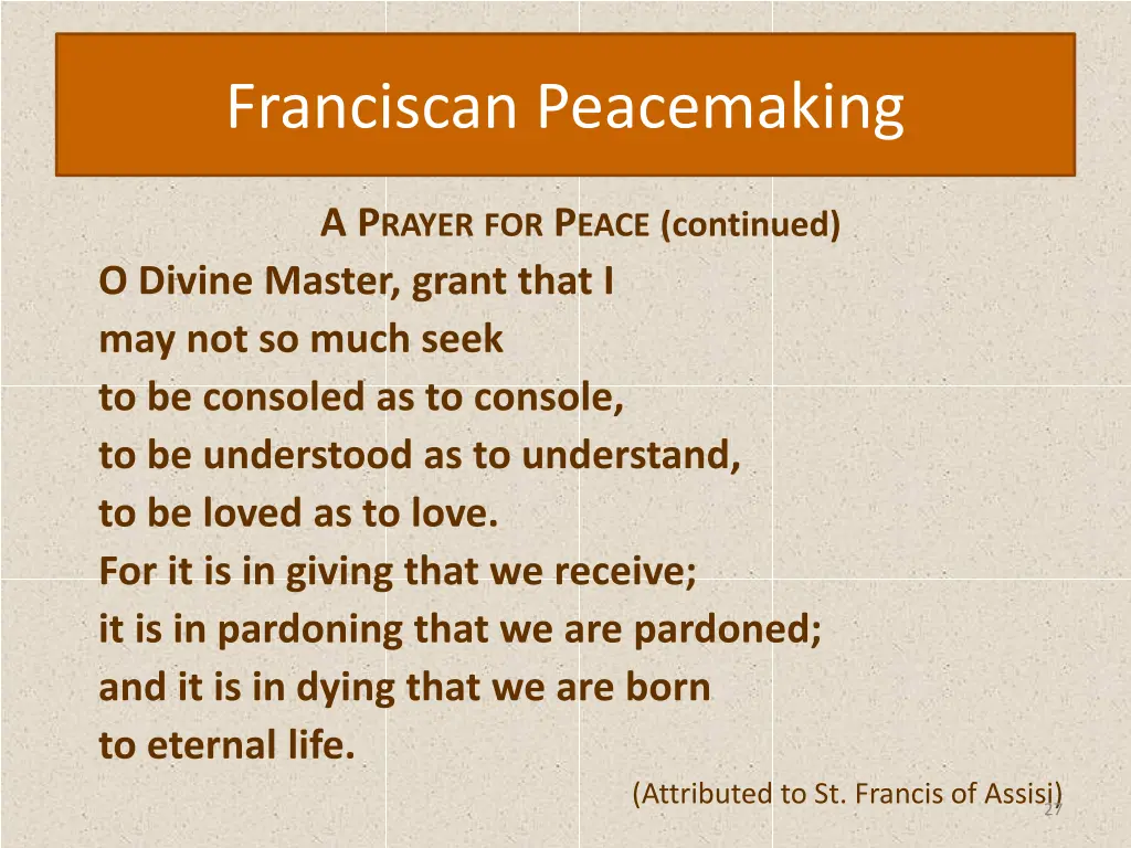 franciscan peacemaking 25