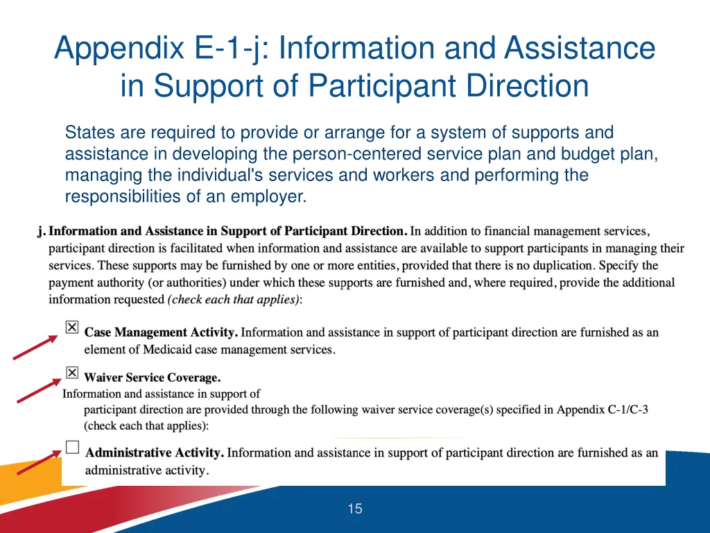 appendix e 1 j information and assistance