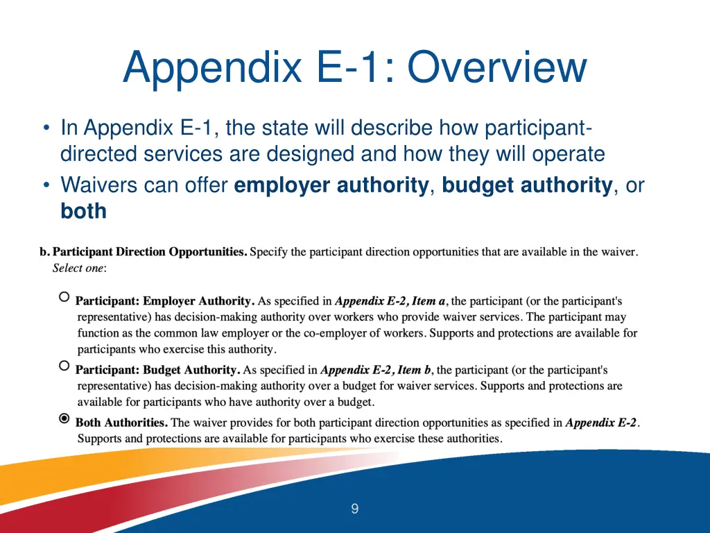 appendix e 1 overview