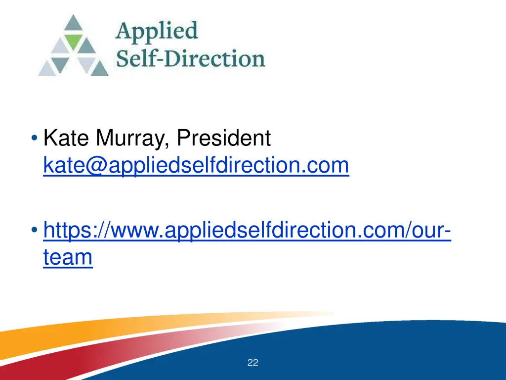 kate murray president kate@appliedselfdirection