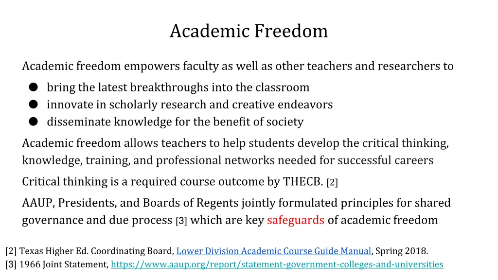 academic freedom 1