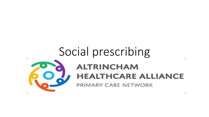 social prescribing