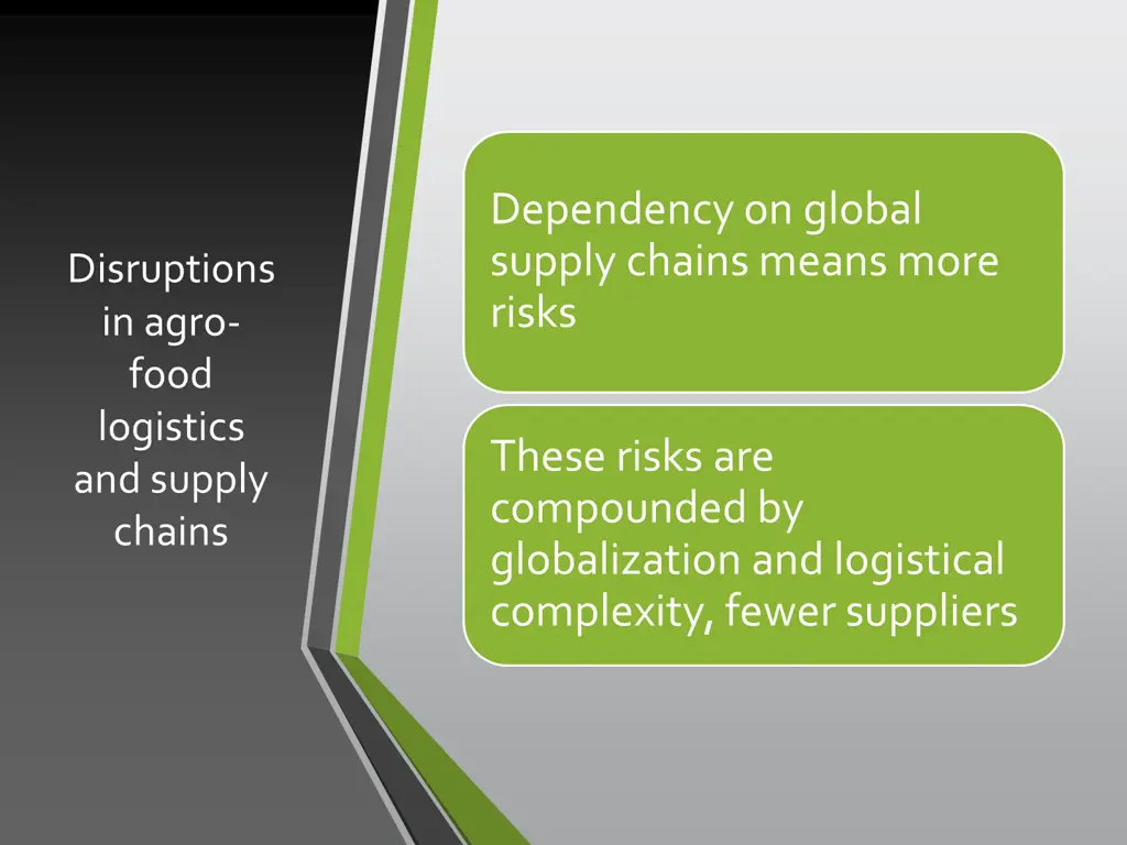 dependency on global supply chains means more