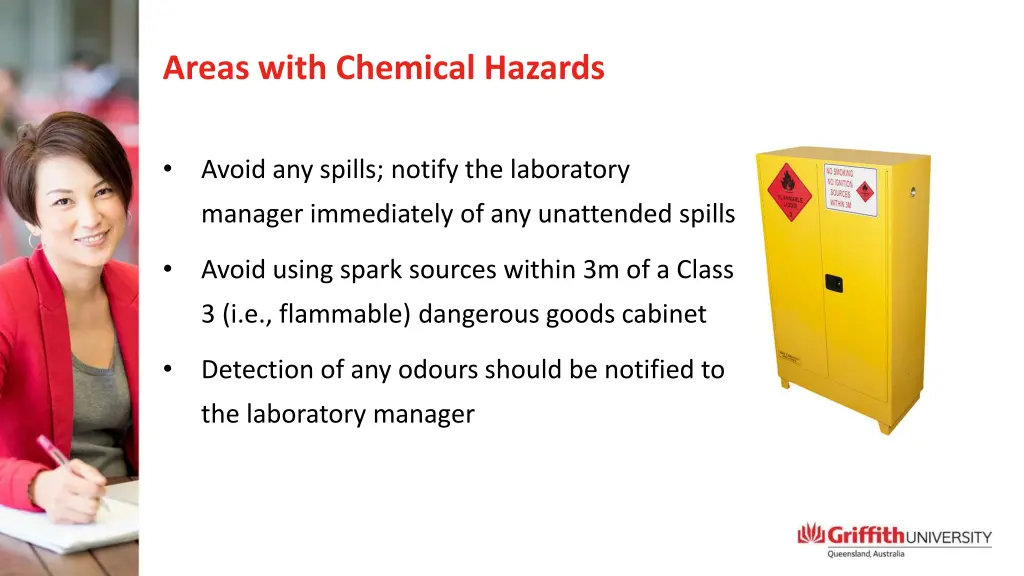 areas with chemical hazards