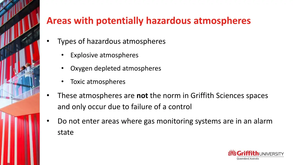 areas with potentially hazardous atmospheres