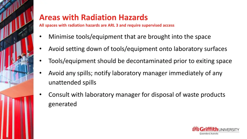 areas with radiation hazards all spaces with