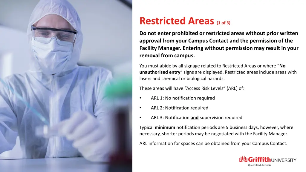 restricted areas 1 of 3
