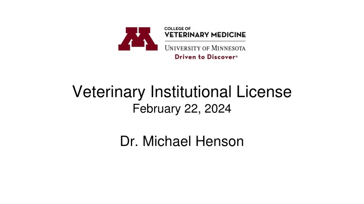 veterinary institutional license february 22 2024