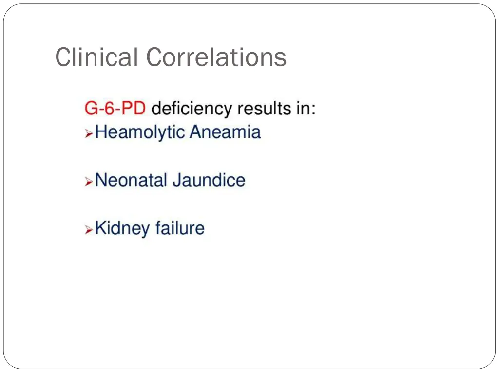 clinical correlations