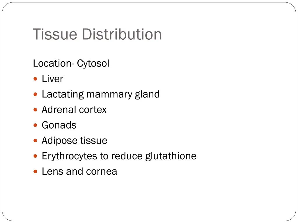 tissue distribution