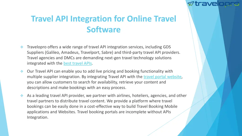 travel api integration for online travel software