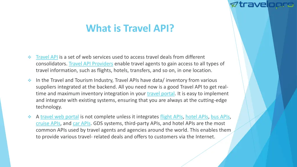 what is travel api