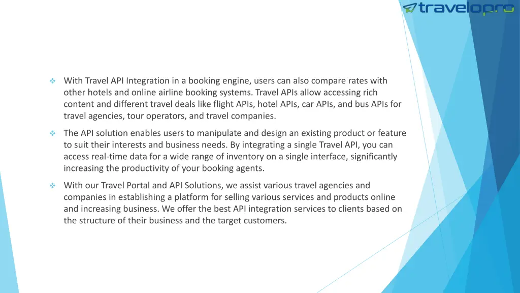 with travel api integration in a booking engine