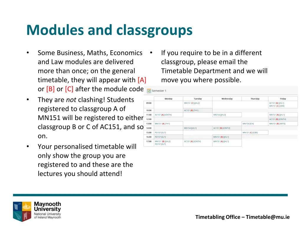 modules and classgroups