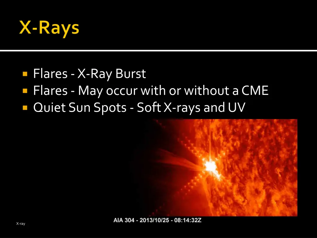 flares x ray burst flares may occur with