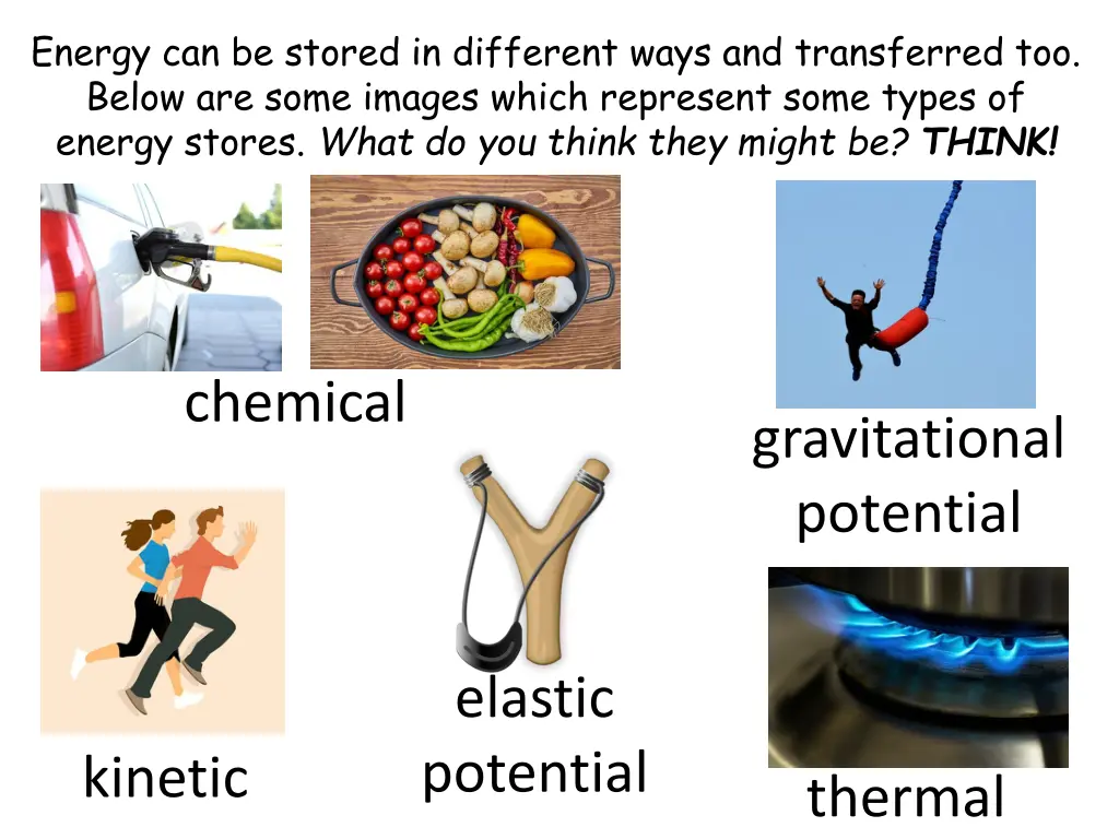 energy can be stored in different ways