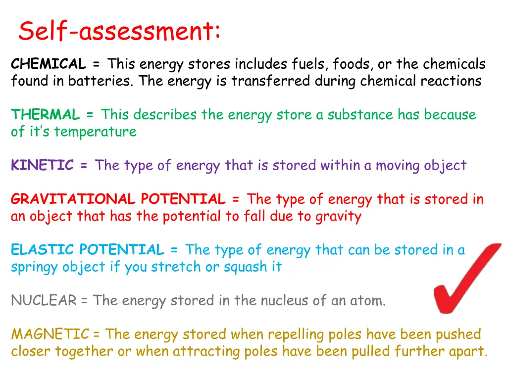 self assessment