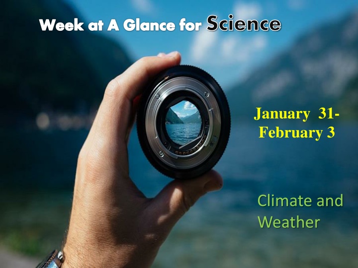 week at a glance for science