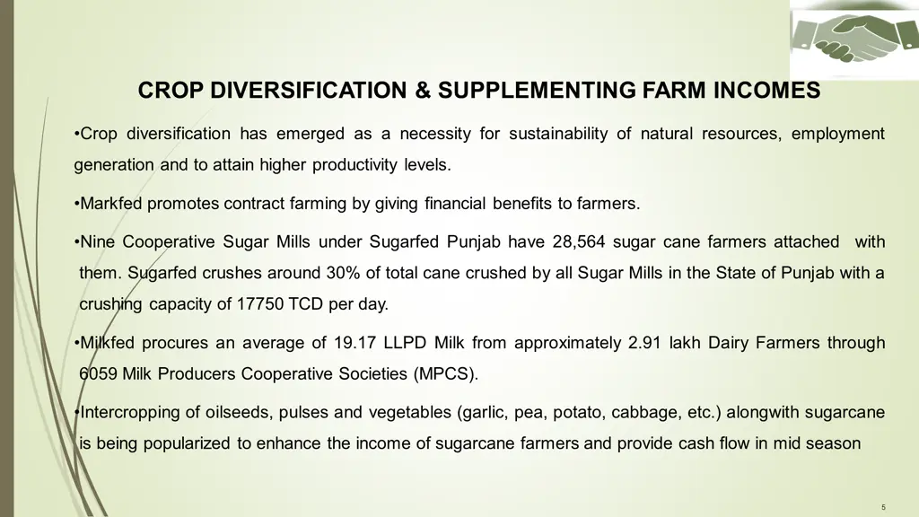 crop diversification supplementing farm incomes