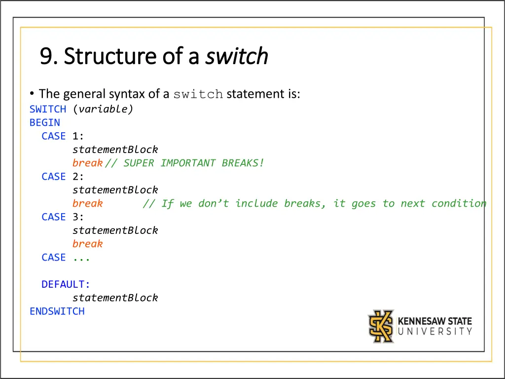 9 structure of a 9 structure of a switch