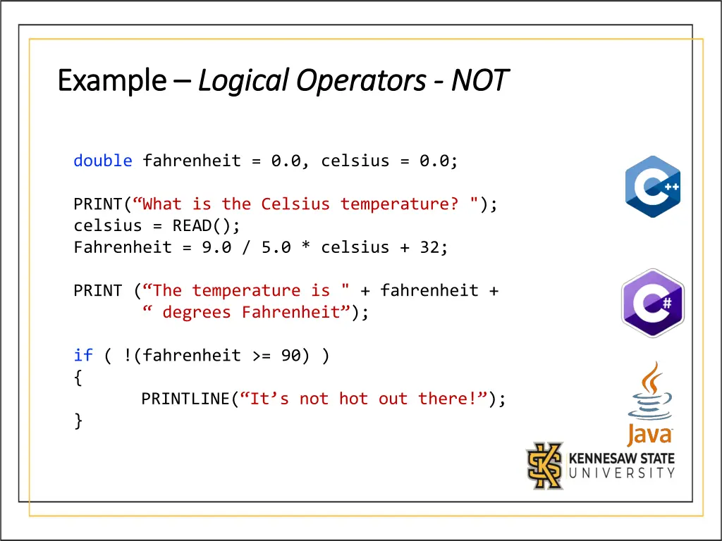 example example logical operators logical 1