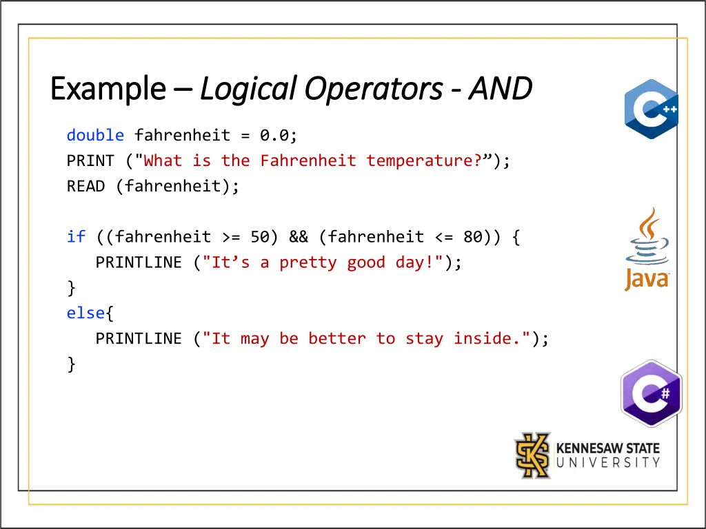 example example logical operators logical 2